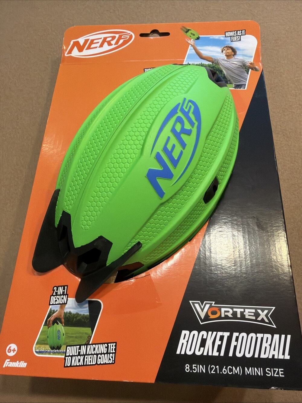 Nerf Vortex Rocket Football - Nerf green Mini Size By Franklin